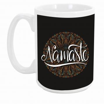 Mekanshi Premium Namaste Printed Gift Mug for Your Love...