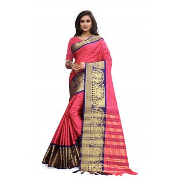 SVB Saree Embellished Art Silk Saree With Blouse And Jh...