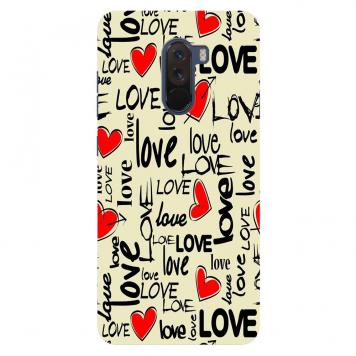 NDCOM Love Printed Hard Mobile Back Cover Case For POCO...