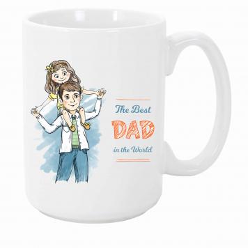 Mekanshi Premium best dad Printed Gift Mug for Your Lov...