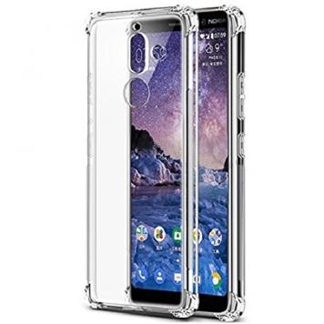 Nokia 8.1 Anti Shock Proof Soft Transparent Silicone Bo...