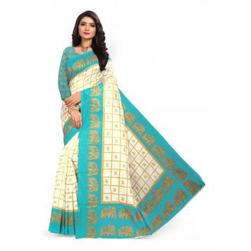 SVB Saree Light Blue Mysor Silk Saree With Blouse Piece...