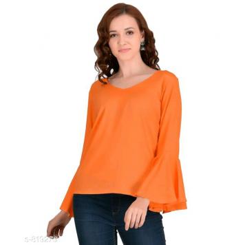 Stylish Rayon Tops for Girls / Women (Orange) by Asli F...