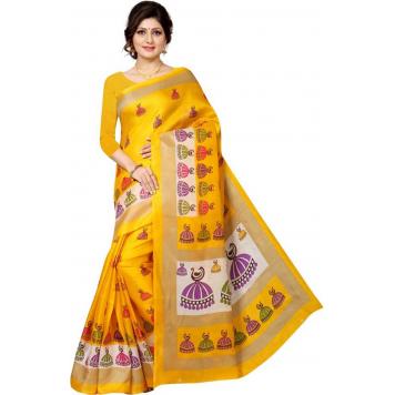 SVB Saree Mysore Silk Kalamkari Saree