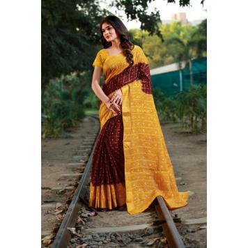 SVB Saree Multicolour Mysore Silk Saree For Women