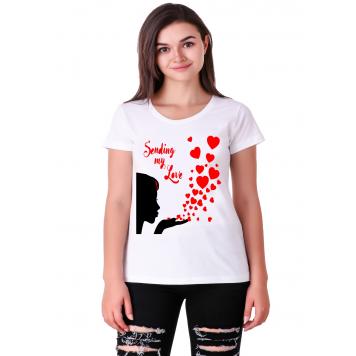 Mekanshi SENDING MY LOVE casual printed t-shirt (Women)...