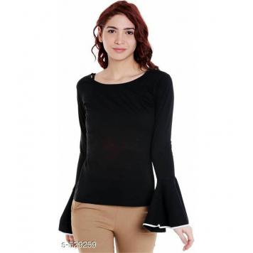 Ovela Casual & Stylish Top (Black) by Asli Fashion