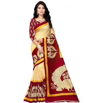 SVB Saree Multicolour Mysore Silk Saree For Women