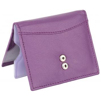 Men Pink Genuine Leather RFID Card Holder 20 Card Slot ...