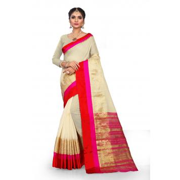 SVB Saree Embellished Art Silk Saree With Blouse Piece