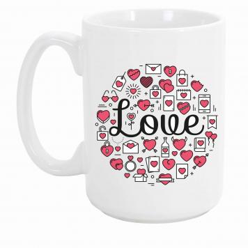 Mekanshi Premium love heart Printed Gift Mug for Your L...