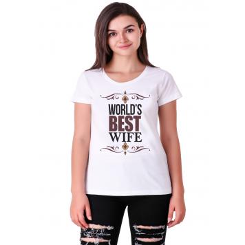 Mekanshi WORLD BEST WIFE casual printed t-shirt (Women)...