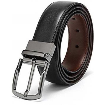 Stylish & Trendy Black Brown Artificial Leather or PU Reversible Belt - 909brown32