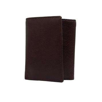 Coffee Brown Premium Quality Leather Men'S Tri-Fold Wal...