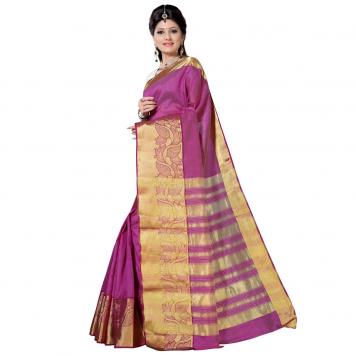 Premium Tussar Silk Fashionable Sarees (Pink) By Aslifa...