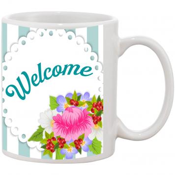 Mekanshi Premium Saying Welcome Printed Gift Mug for Yo...