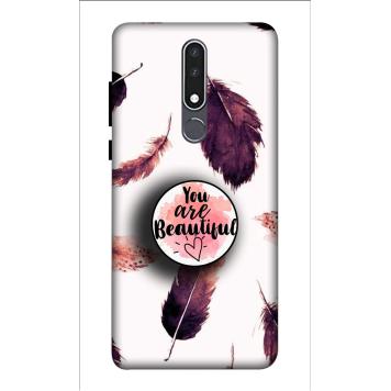 NDCOM Beautiful Feathers You Are Beautiful Printed Hard...