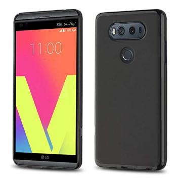 LG V20 Fine Quality Stylish Candy / Black Plain Soft Mo...