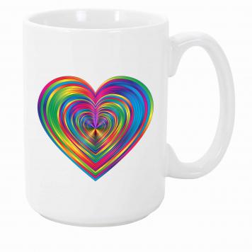 Mekanshi Premium love heart Printed Gift Mug for Your L...