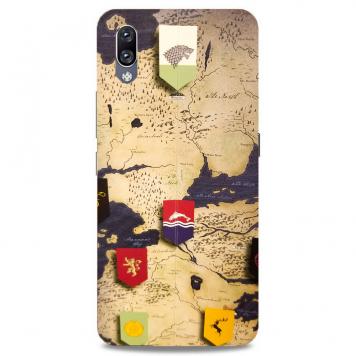 NDCOM Games Of Thrones Map Printed Hard Mobile Back Cov...