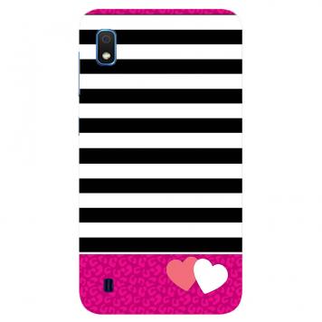 NDCOM Stripes And Heart Printed Hard Mobile Back Cover ...