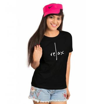 Classy Cotton T-Shirts for Girls / Women (Black) by Asl...