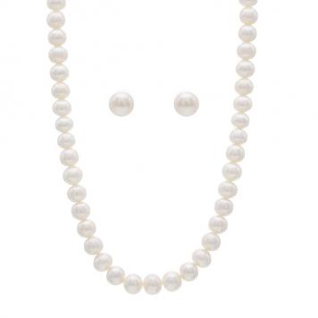 Simple and Best Freshwater Round Shape 1 String Pearl N...