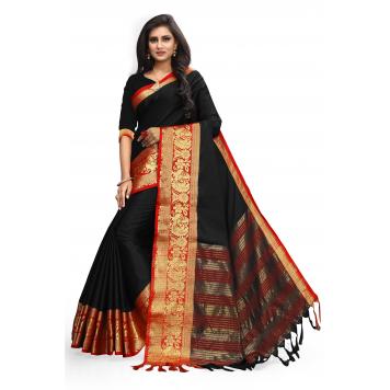 SVB Saree Embellished Art Silk Saree With Blouse And Jh...