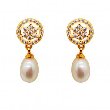 Chand Tara Cz Stone Freshwater Pearl Tops by Maha Gauri...