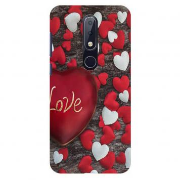 NDCOM Love Heart Printed Hard Mobile Back Cover Case Fo...