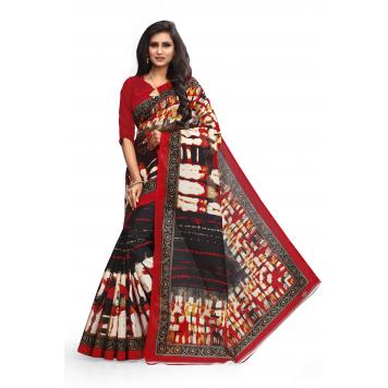 SVB Saree Multicolour Bhagalpuri Printed Silk Saree 