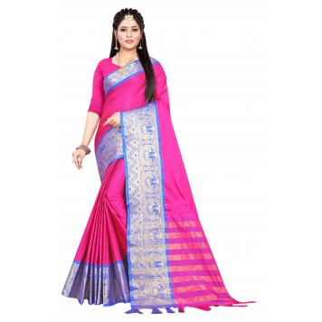 SVB Saree Embellished Art Silk Saree With Blouse And Jh...