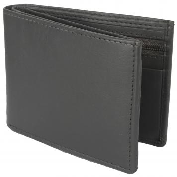 Men Grey Original Leather RFID Wallet 8 Card Slot 2 Not...