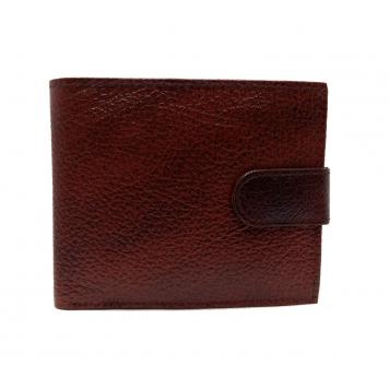 Button Cherry Brown Textured Premium Mens Genuine Leath...