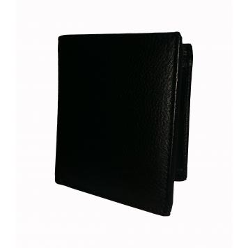 Black Strap Textured Premium Book Style Mens Genuine Le...