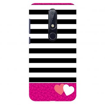 NDCOM Stripes And Heart Printed Hard Mobile Back Cover ...