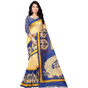 SVB Saree Multicolour Mysore Silk Saree For Women