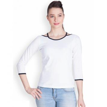 Cold Shouldered Trending Top (White) by Asli Fashion