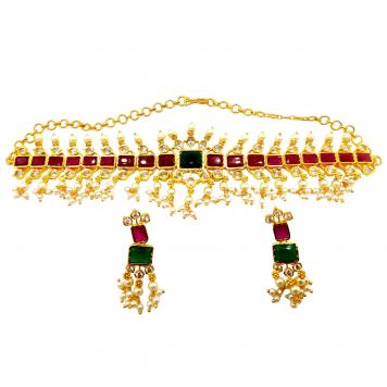 Marvelous Ruby & Emerald SemiPrecious Stone Freshwa...