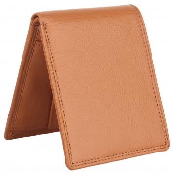 Men Brown Genuine Leather RFID Wallet 7 Card Slot 2 Not...