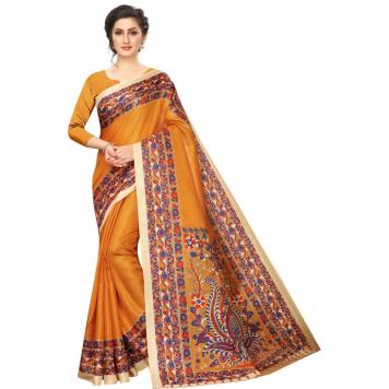 SVB Saree Mysore Silk Kalamkari Saree