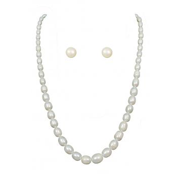 Marvelous Freshwater Graduated Oval Pearl Necklace for ...