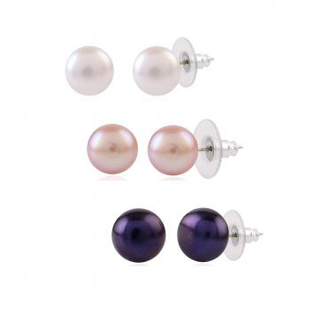 Special Workwear Combo of 3 Freshwater Pearl Studs Earr...