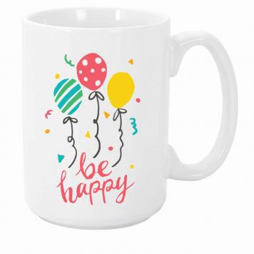 Mekanshi Premium Be Happy Printed Gift Mug for Your Lov...