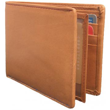 Men Brown Pure Leather RFID Wallet 10 Card Slot 2 Note ...