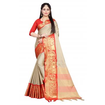 SVB Saree Embellished Art Silk Saree With Blouse And Jh...