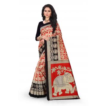 SVB Saree Mysore Silk Kalamkari Saree