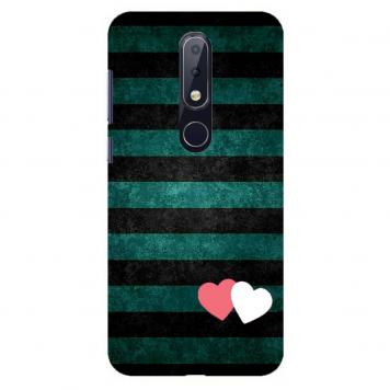 NDCOM Stripes And Heart Printed Hard Mobile Back Cover ...