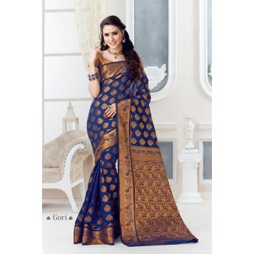 Elegant Look High Quality Bangalore Silk Sarees (Dark B...