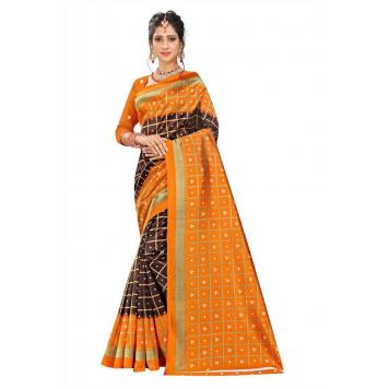 SVB Saree Mysore Silk Kalamkari Saree